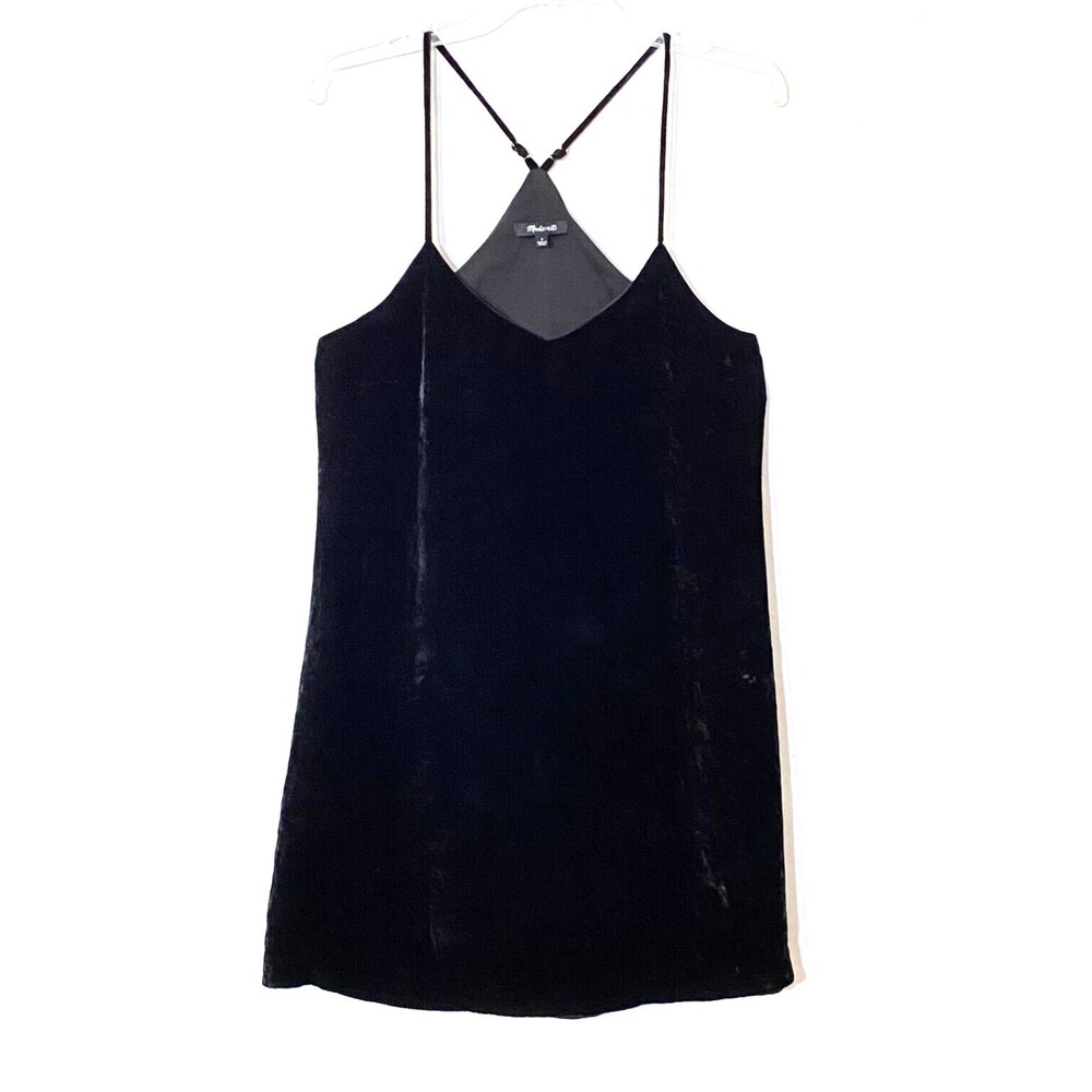 Madewell Midnight Black Strappy Mini Dress